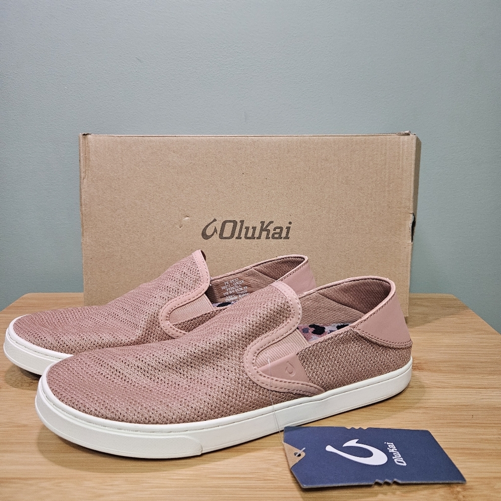 Olukai Pink Slip-On Sneakers Pehuea Size 9 NWT